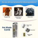 Pet Hair Cutting Comb With Replaceable Blades