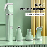 4-in-1 Pet Grooming Kit For Small Dogs Cats, Professional Quiet Rechargeable Hair Trimmer