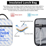 Black Portable Insulated Lunch Bag