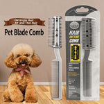 Pet Hair Cutting Comb With Replaceable Blades